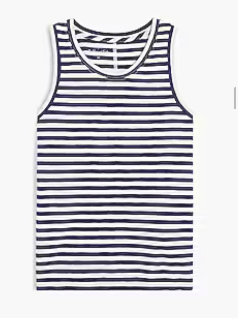 J. Crew Factory Navy and White Striped Tank Top